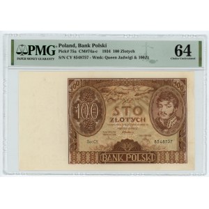 100 złotych 1934 seria C.Y. - PMG 64