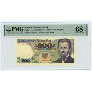 200 złotych 1986 - seria CY - PMG 68 EPQ
