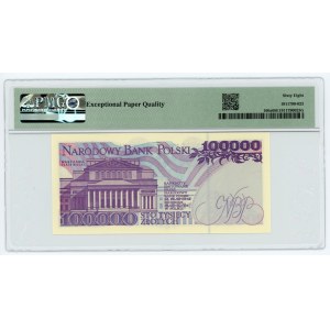 100.000 złotych 1993 - seria AD - PMG 68 EPQ