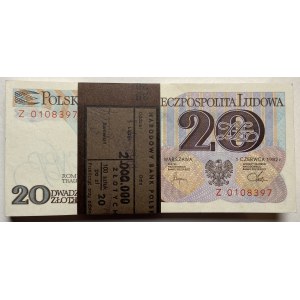 Bank parcel 20 zloty 1982 series Z Romuald Traugutt ( 100 pieces)