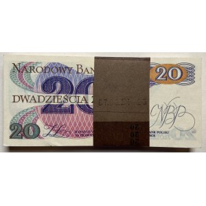 Bank parcel 20 zloty 1982 series Z Romuald Traugutt ( 100 pieces)