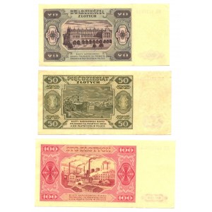 Satz von 3 Banknoten 1948