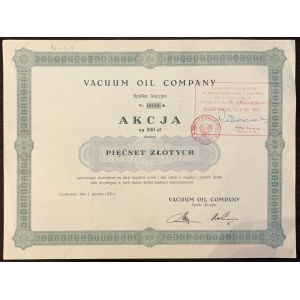VACUUM OIL COMPANY Spółka Akcyjna - 500 złotych 1930