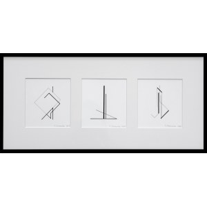 Henryk Stażewski ( 1894 - 1988 ), Geometrische Komposition ( Triptychon ), 1984