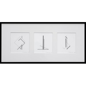 Henryk Stażewski ( 1894 - 1988 ), Geometric Composition ( triptych ), 1984