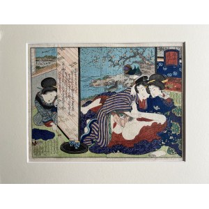 Toyokuni III Utagawa (1786 - 1864), Shunga - Scena erotyczna, 1860