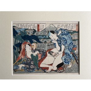 Toyokuni III Utagawa (1786 - 1864), Shunga - Scena erotyczna, 1860