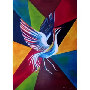 Krystyna Krzyszczyk (b. 1959), Colorful bird, 2022
