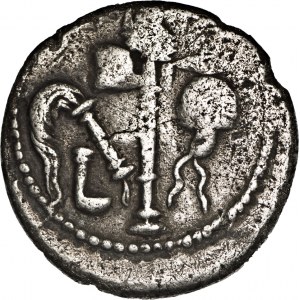 Republika Rzymska, Juliusz Cezar (49-48 p.n.e.), denar 49-48 p.n.e., mennica ruchoma.