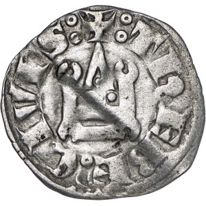 Wyprawy krzyżowe, Achaia, Guy II de la Roche (1280-1308), denar.