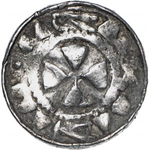 Niemcy, Saksonia - anonimowi biskupi sascy, denar krzyżowy X/XI.
