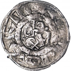 Niemcy - Saksonia, denar krzyżowy (typu deventerskiego), I poł. XI w.