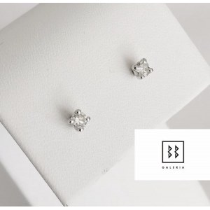 Diamond earrings, 0.18ct