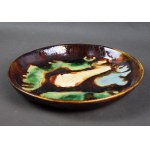 Abstract platter, Leszek Dutka (1921-2014), ceramics, 1960s.