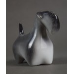 Sealyham terrier figurine, designed by Mieczyslaw Naruszewicz, Ćmielów, 1960s.
