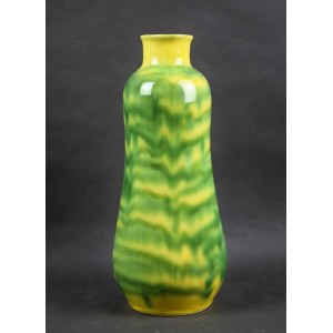 Gelbe und grüne Vase, Muster 664, Circle, 1950er Jahre.