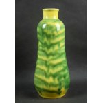 Gelbe und grüne Vase, Muster 664, Circle, 1950er Jahre.
