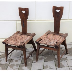 Chairs from the Writers' House in Obory, 2 pieces. Poland, 1950s.