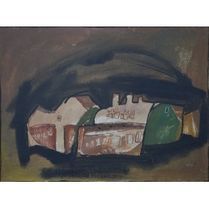 Jerzy PANEK (1918-2001), Häuser unter den Bäumen 7, 1968