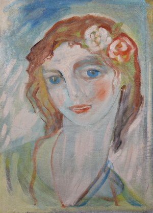 Jan OLSZAK (1948-2001), Dziewczyna z różami we włosach