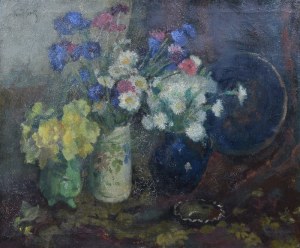 Teodor GROTT (1884-1972), Martwa natura z kwiatami