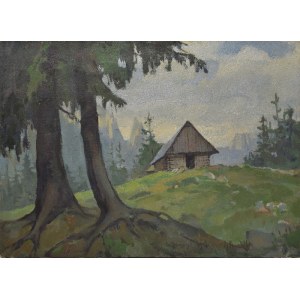 Bolesław DYBCZYŃSKI (1887- 1955), Shack in the Mountains, 1949