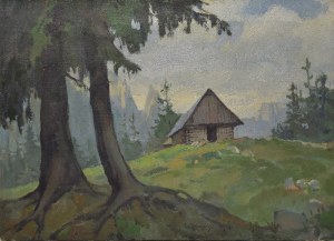 Bolesław DYBCZYŃSKI (1887- 1955), Szałas w górach, 1949
