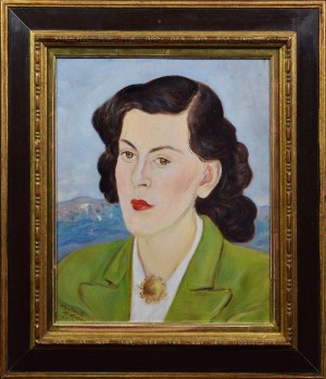 Wlastimil HOFMAN (1881-1970), Portret eleganckiej pani, 1953
