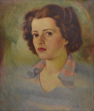 Jarosław DĄBROWIECKI (1904 - ?), Portret kobiety, 1953