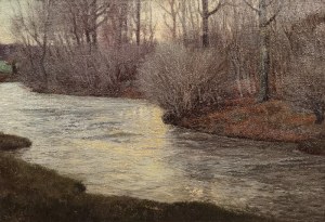 Paul WEIMANN (1867-1945), Pejzaż z rzeką