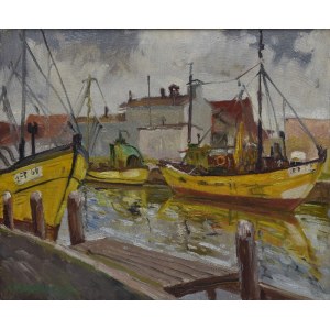 Józef MULARCZYK (1916 - ?), Hafen von Łeba, 1977