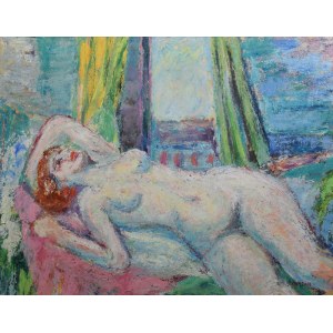 Jan CHRZAN (1905-1993), Nude of a lying woman