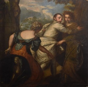 Autor nieokreślony, włoski, XVII w., Poeta między Cnotą a Występkiem