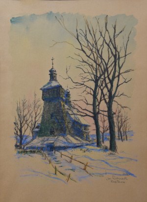 Jan RUBCZAK (1884-1942), Kościółek w Ruptawie zimą