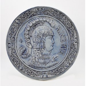Decorative plate with Minerva
