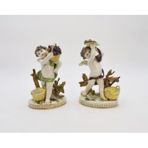 VOLKSTEDT, A Pair of Cupids - Allegories of Spring and Autumn (?)
