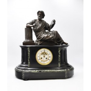 Firma zegarmistrzowska S. MARTY, Zegar kominkowy z figurą Likurga