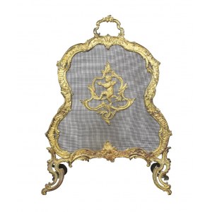Screen for fireplace, in rococo manner
