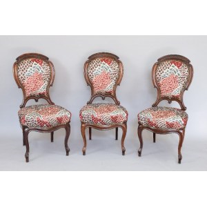 Three chairs in the style of Louis Philippe