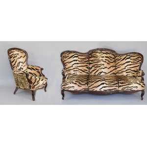 Louis Philippe style sofa and armchair