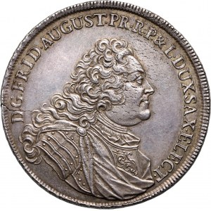 August III, dwutalar pamiątkowy z 1733 roku dla uczczenia śmierci króla Augusta II