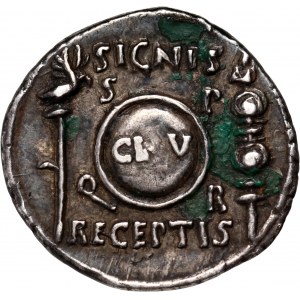 Cesarstwo Rzymskie, Oktawian August 27 p.n.e.-14 n.e, denar, Colonia Patricia lub Nemausus