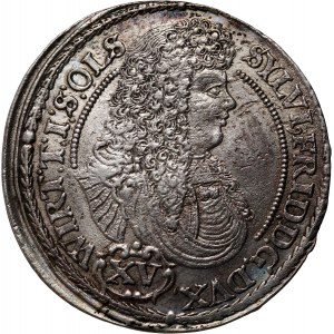 Silesia, Duchy of Olesnica, Sylvius Frederick, 15 krajcars 1675 SP, Olesnica