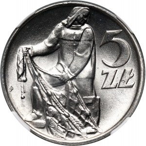 PRL, 5 złotych 1974, Rybak