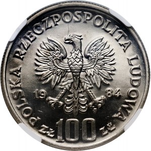 PRL, 100 złotych 1984, Wincenty Witos, PROOFLIKE, najwyższa nota NGC