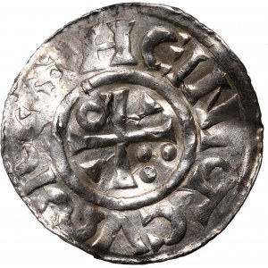 Germany, Bayern, Heinrich II 1002-1024, Denar, Regensburg, mintmaster WN