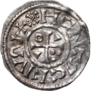 Germany, Bayern, Heinrich II 1002-1024, Denar, Regensburg, mintmaster ECCIO