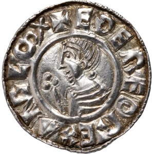 Great Britain, England, Æthelred II 978-1016, Denar CRVX, mintmaster Odda, York