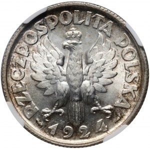 II RP, 2 złote 1924, Paryż, Żniwiarka