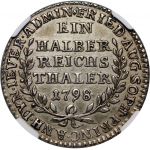 Germany, Jever, Friederike Auguste Sophie, 1/2 Reichsthaler 1798